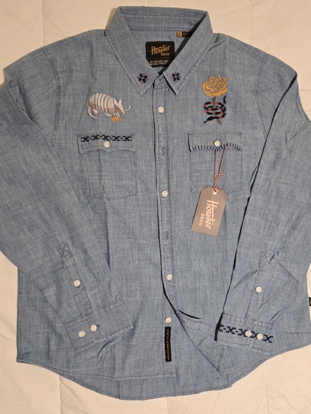 NWT Howler Bros ACL Austin City Limits 2026 Embroidered Novato Shirt (L)